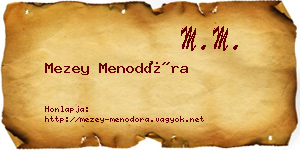 Mezey Menodóra névjegykártya
